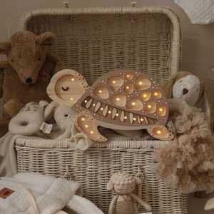 Segno animale casa camera da letto ornamento decorativo LED luce notturna per bambini bambino vivaio decorazione carina tartaruga in legno lampada da tavolo - Product Image 5