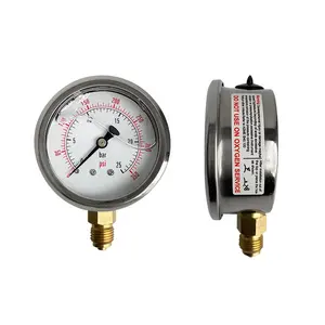 High Precision Glycerine 4000 Bar Spring Type Pressure Gauge Manometer