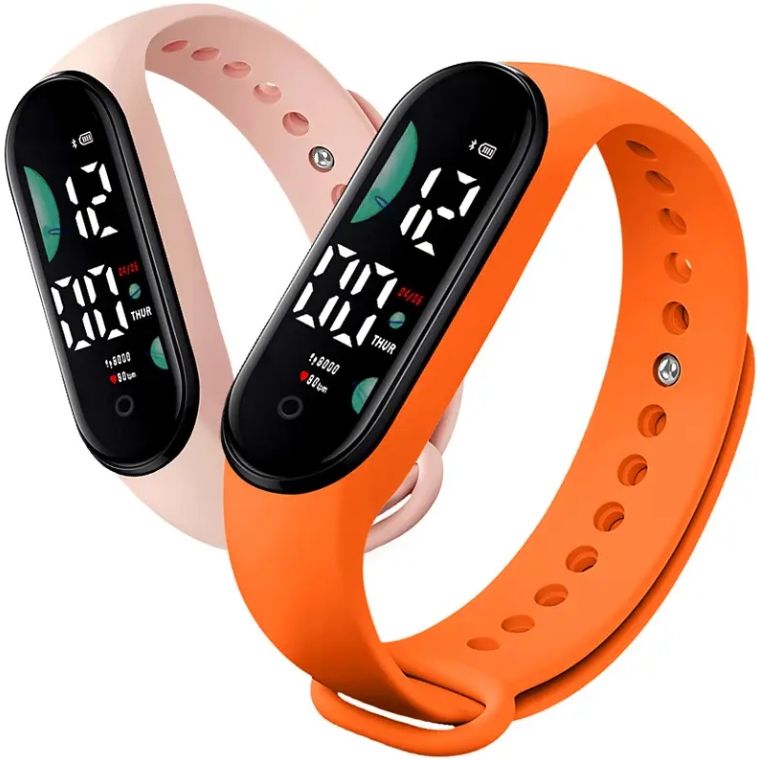 Touch Screen Red Light Waterproof LED Watch Durable Stylish