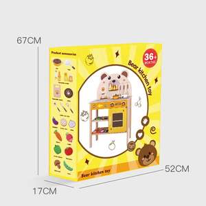 Nouveauté Jouet de <span class=keywords><strong>cuisine</strong></span> en bois pour bébé avec son et lumière Jeu de simulation éducatif Ensemble de <span class=keywords><strong>cuisine</strong></span> pour enfants - Product Image 6