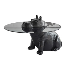 <span class=keywords><strong>Mesa</strong></span> de Centro Moderna Contemporánea con <span class=keywords><strong>Diseño</strong></span> de Hipopótamo, Precio de Fábrica, Vidrio Templado Redondo para Sala de Estar - Product Image 3