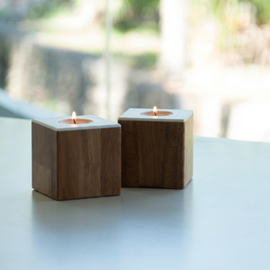 Modern wooden candle holder / wedding gift ideas - Product Image 1