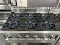 Cuisinière à gaz de table Libermann pour équipement de cuisson commercial, 4 brûleurs, brûleur ouvert, pour wok