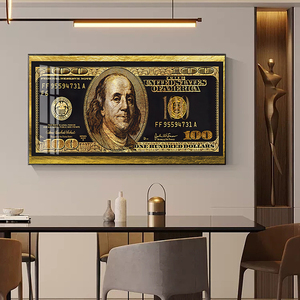Hiện đại tiền nghệ thuật đô la vải sơn tiền giấy Áp phích hình ảnh truyền cảm hứng phong cách tường nghệ thuật cho văn phòng và nhà - Product Image 2