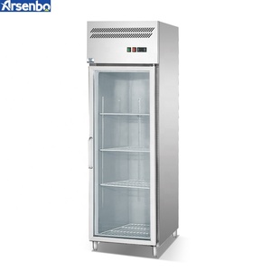 <span class=keywords><strong>Réfrigérateur</strong></span> vertical commercial à refroidissement par air avec <span class=keywords><strong>2</strong></span> <span class=keywords><strong>portes</strong></span> vitrées, commande numérique et étagères réglables pour la présentation en cuisine de restaurant - Product Image 2