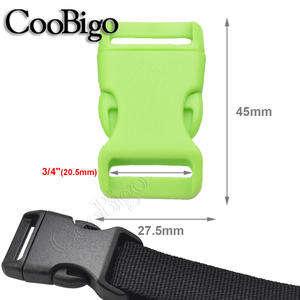 100 Uds 3/4 "hebillas de Liberación lateral contorneadas coloridas de plástico tamaño para pulseras de Paracord mascotas Collar mochila Correa piezas # FLC155 - Product Image 6