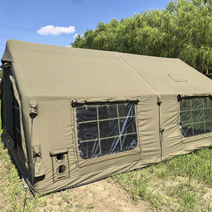 Tente de camping familiale gonflable en coton de couleur foncée, 18,16 mètres carrés, imperméable, quatre saisons - Product Image 6