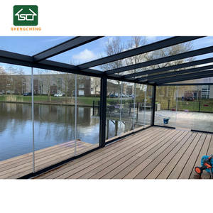 Puerta interior de vidrio corrediza sin marco Glazen Schuifwand <span class=keywords><strong>Terraza</strong></span> Sistema de acristalamiento Abrir y <span class=keywords><strong>cerrar</strong></span> uno otro - Product Image 1