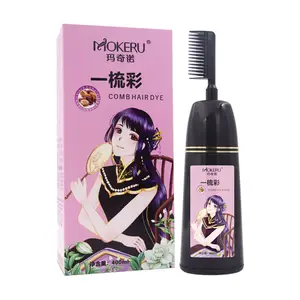 MOKERU ginseng herbal extract shampoo no side effect hair color dye covering gray or white hair color dye shampoo