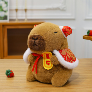 Nouveau style transfrontalier Peluche Capybara <span class=keywords><strong>de</strong></span> 8 pouces en tissu polyester-coton, rembourrée en coton PP, pour machine à griffes et événements annuels - Product Image 4