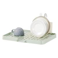 WIREKING Égouttoir à vaisselle compact à un seul niveau avec 11 emplacements pour assiettes, porte-couverts, auto-drainant, petit emballage, OEM