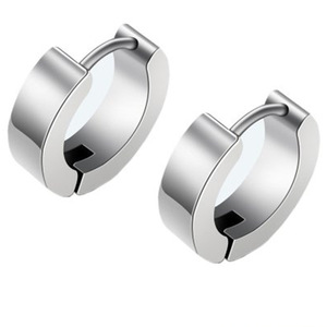<strong>Pendientes</strong> Hombre Stainless Steel Punk Hip Hop Personality Earring <strong>Pendientes</strong> De <strong>Gota</strong> Round Blue Personality Earring - Product Image 2