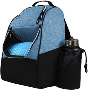 High Quality Polyester Frisbee Discs Golf Backpack Shuttle Bag Large Disc Golf Bag Durable Discs Storage Bag with Bottle Holder
