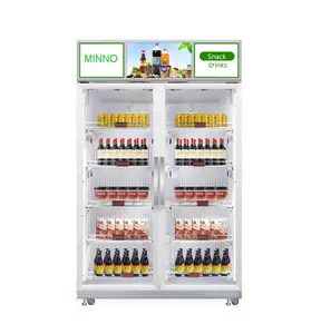 Smart Retail Fridge Vending Machine For Residential Area Grab And GO For Sale Milk Wine Food