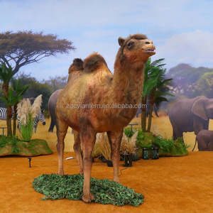 Modèle de chameau animatronique grandeur nature, réaliste, en silicone, avec fourrure animale et effets sonores, pour centre commercial, salon professionnel, stand d'exposition - Product Image 3
