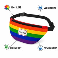 Sac de festival personnalisé avec logo, sac banane promotionnel, sac de taille, sac ceinture, cadeau d'entreprise, salon professionnel, vente en gros, OEM