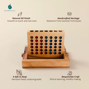 Penthouse Apartments : Jeu de société familial en bois, jeu de stratégie de placement de disques Connect Four pour enfants et adultes - Product Image 4
