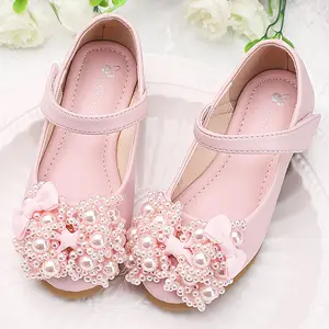 2023 Лидер продаж, обувь из искусственной кожи для маленьких девочек, новые модные дизайнерские туфли Мэри Джейн, праздничные белые туфли принцессы для детей