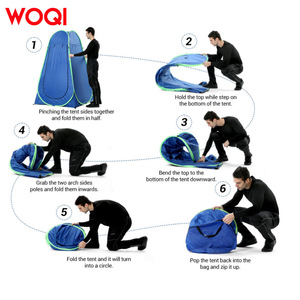 Tente de Douche/WC Portable WOQI 120x120x190cm Imperméable Pop-Up pour Camping, Vestiaire Extérieur, Installation Facile - Product Image 1