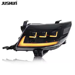 Gruppo Fari Anteriori JUSHUN per Toyota Hilux VIGO PICKUP 2012-2014, Fari Modificati a LED con Luci Diurne DRL - Product Image 2