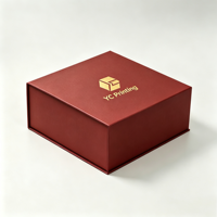 Boîte cadeau pliable en carton rigide noir mat de luxe avec logo personnalisé de qualité supérieure, fermeture magnétique, vide