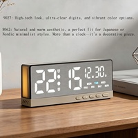 AIKS Multifunktionaler Ambiente-Lichtwecker RGB LED Nachtlicht Einschlafhilfe Dimmbare Tischuhr für Schlafzimmer Kinder Geschenk OEM ODM