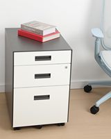Meuble de classement modulaire en acier à 3 tiroirs, avec serrure, pour bureau à domicile, classement de dossiers juridiques/Letter, avec roulettes, entièrement assemblé