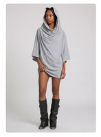 Robe d'été moulante pour femme en coton/élasthanne, à manches trois-quarts, avec ourlet droit et design cintré à la taille