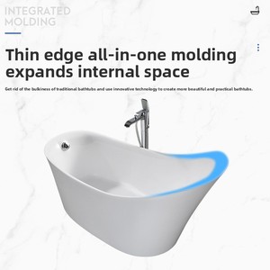 <span class=keywords><strong>Baignoire</strong></span> moderne en acrylique à jupe intégrale, design ergonomique pour trempage profond, panneau intégré avec tablier, surface facile à nettoyer, pour salles <span class=keywords><strong>de</strong></span> bain contemporaines - Product Image 3