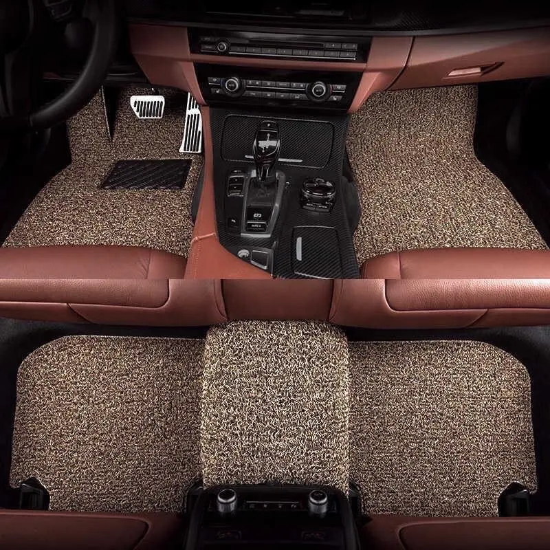 Floor Mats Carpet Front Rear General full set 5d car floor mats carpet for all car models universal coil car mat