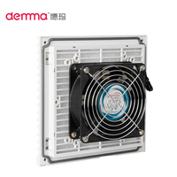 Ventilateur de cabinet FB9804 IP54 avec filtre, 230V, 120-128m³/h, ABS UL94-V0, ventilateur à persiennes pour armoire de commande électrique