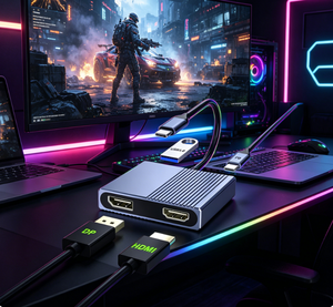 Hub USB-C 3-en-1 de qualité supérieure vers 4K 2.1 HDTV avec chargement USB 3.0 PD 100W en alliage d'aluminium <span class=keywords><strong>pour</strong></span> <span class=keywords><strong>MacBook</strong></span> <span class=keywords><strong>Pro</strong></span>, consoles de <span class=keywords><strong>jeu</strong></span> et autres appareils - Product Image 4