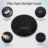 Tapis de jeu multi-sensoriel avec éclairage étoilé en fibre optique, tapis sensoriel apaisant pour l'autisme avec lumières LED en fibre optique