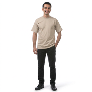 Vêtements en coton uni OEM T-shirts pour hommes Coupe ajustée Design mince T-shirts confortables pour hommes pour un usage quotidien - Product Image 1