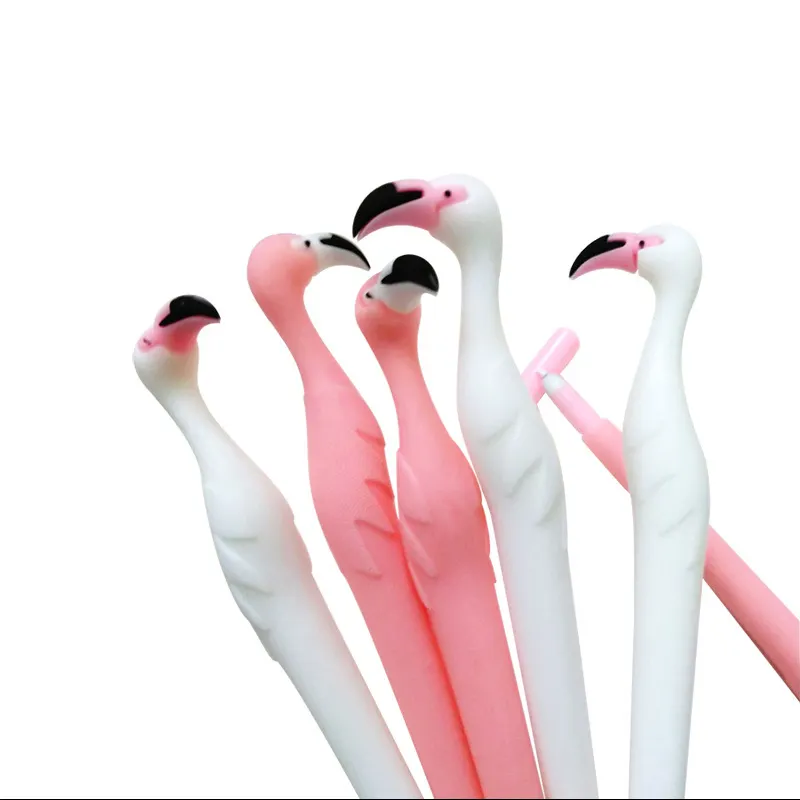 Hohe Qualität Cartoon Tier Flamingo Form Stift Schöne Stift Schule Förderung Geschenk Stift