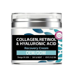 Crema Reparadora con Colágeno, Retinol y Ácido Hialurónico 50ml, Antienvejecimiento, Uso Diurno y Nocturno, OEM - Product Image 1