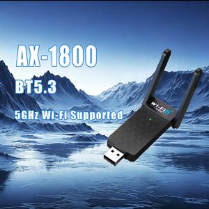 IFA01 ขายดี BT5.3 Wi-Fi Dongle อะแดปเตอร์ USB Wifi ขนาดเล็ก อะแดปเตอร์ไร้สาย WIFI6 แบบ Dual-Band Gigabit 5.8G เสาอากาศ 2DBi สำหรับแล็ปท็อป - Product Image 4