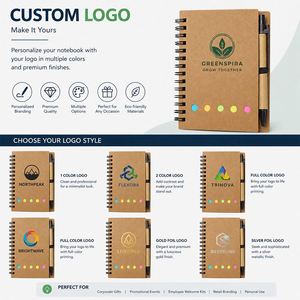 Promotion : Bloc-notes Kraft personnalisé avec logo pour fabricant d'instruments scientifiques, avec stylo, notes adhésives et ensemble carnet et stylo - Product Image 3