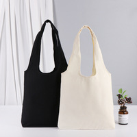 Sac bandoulière pliable personnalisé en toile vierge pour étudiants, avec logo imprimable, idéal pour la publicité créative transfrontalière