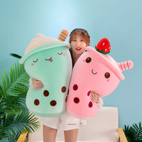 Populaire Schattige Boba Bubble Tea & Fruit Stof Knuffels Knuffels Knuffels Kids Cadeau Knuffels