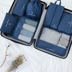 7 Pcs Sets Portable Compression Packing Cubes Travel Storage Bag for <b>Suitcase</b> - Product Image 5