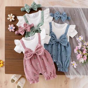 Nuova <span class=keywords><strong>Tuta</strong></span> Estiva per Bambine in Cotone Bianco a Maniche Lunghe con Motivo Fiori di Ciliegio - Product Image 1