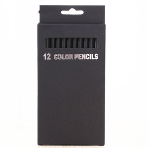 Ensemble de 12 pièces pour enfants avec logo personnalisé vente en gros lot de crayons de couleur noirs crayons de couleur à colorier en bois - Product Image 3