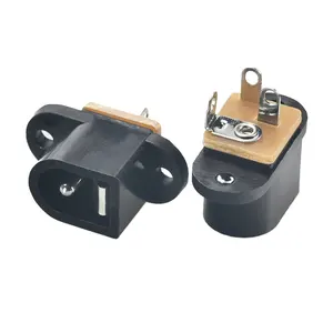 Industrial Black DC Power Jack Socket Connector Waterproof Electrical Socket Connector Plug