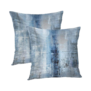 Hiện đại 18x18 inch màu xanh xám nghệ thuật trừu tượng ném gối Bìa Bộ 2 cho nhà hoặc khách sạn phòng ngủ SOFA PHÒNG KHÁCH trang trí nội thất - Product Image 1