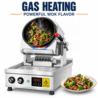 Robot de cuisson commercial pour wok rotatif, machine de cuisson électrique à gaz pour riz frit et nouilles