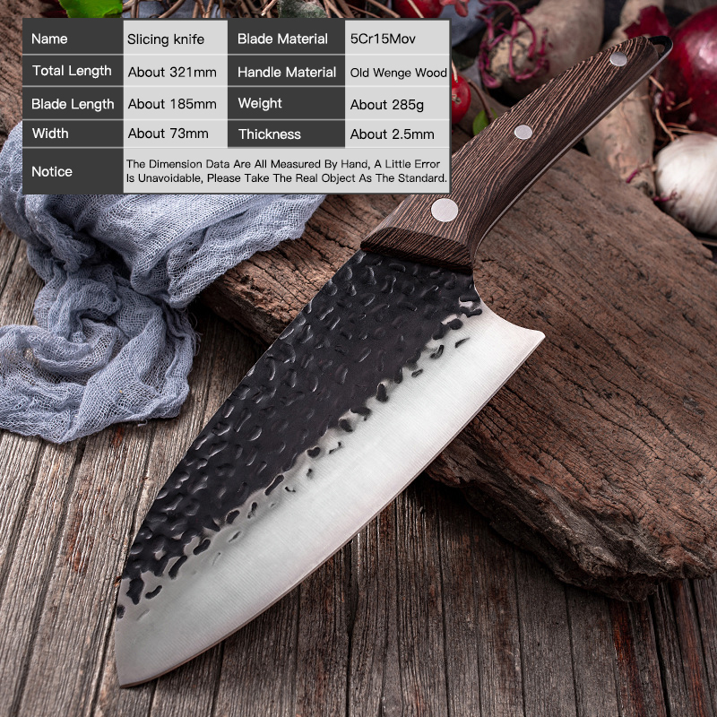 FINDKING Full Tang Handmade Butcher Knife Chef Kitchen Knife High Carbon Clad Steel Cleaver Filleting Slicing Knives