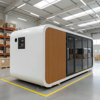 Maisonnette moderne Apple Pod préfabriquée, maison modulaire ADU pour la vie en plein air, location Airbnb avec salle de bain, cuisine et système intelligent