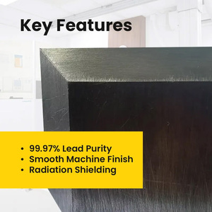 Barra de ladrillos de plomo de grado industrial 99.97% resistente con acabado mecanizado tamaños personalizables 6,5 kg para protección contra la radiación - Product Image 2