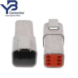 Conector Eléctrico DEUTSCH Serie <span class=keywords><strong>DT</strong></span> de 6 Pines DT04-6P para Excavadora CAT - Product Image 1